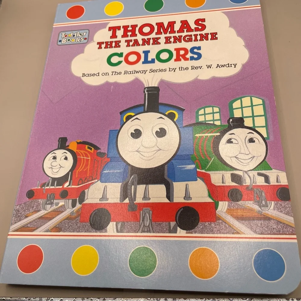 Vintage Thomas the train take along box of 4 board books for your toddler.